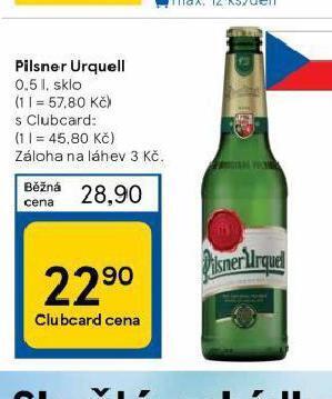 Tesco Pivo pilsner urquell nabídka