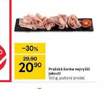 Tesco Pražská šunka nejvyšší jakosti nabídka
