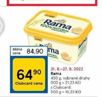 Tesco Rama nabídka