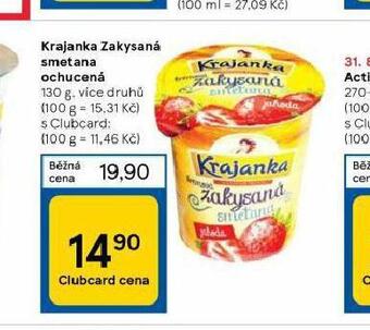 Tesco Krajanka zakysaná smetana ochucená nabídka