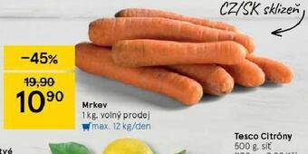 Tesco Mrkev nabídka