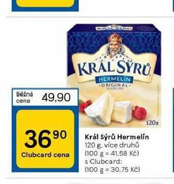 Tesco Král sýrů hermelín nabídka
