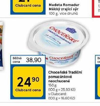 Tesco Choceňské tradiční pomazánkové nabídka