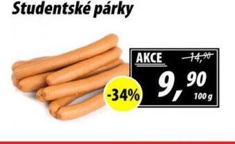ZEMAN Studentské párky nabídka