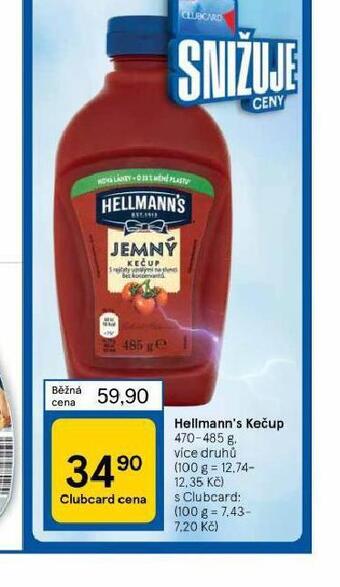Tesco Hellmann´s kečup nabídka
