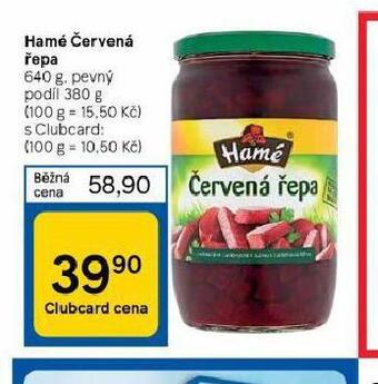 Tesco Hamé červená řepa nabídka