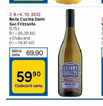 Tesco Bella cucina demi sec frizzante nabídka