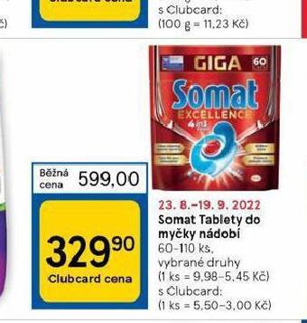 Tesco Somat tablety do myčky nabídka
