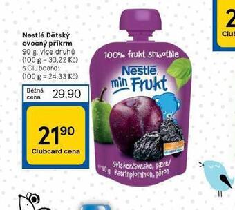 Tesco Nestlé dětský ovocný příkrm nabídka