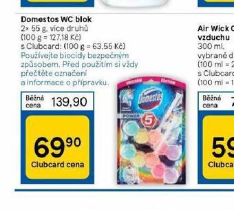 Tesco Domestos wc blok nabídka