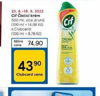 Tesco Cif čistící krém nabídka