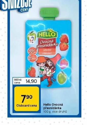 Tesco Hello ovocná přesnídávka nabídka