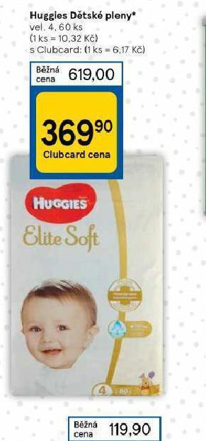 Tesco Huggies dětské pleny nabídka