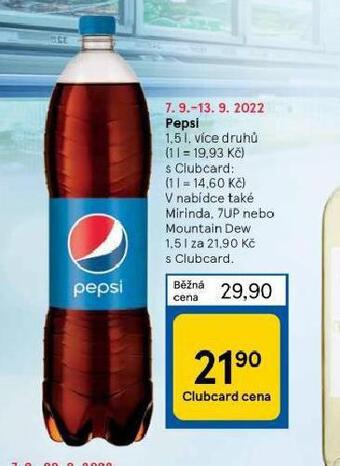 Tesco Pepsi 1,5l nabídka