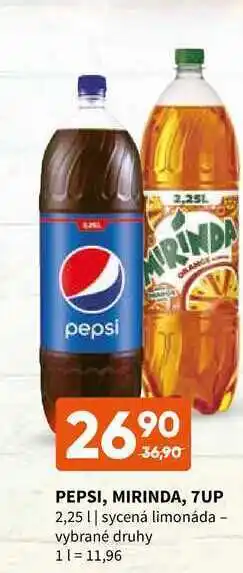 Terno Pepsi, mirinda, 7up 2,25 l nabídka