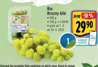 Albert Bio hrozny bílé • 500 g nabídka
