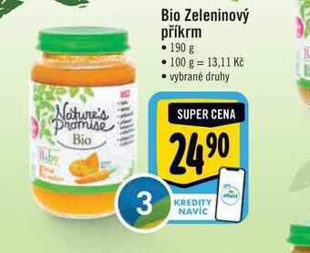 Albert Bio zeleninový příkrm • 190 g nabídka