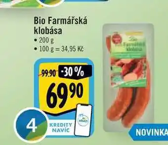 Albert Bio farmářská klobása • 200 g nabídka