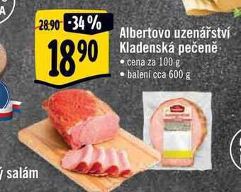Albert Albertovo uzenářství kladenská pečeně 100 g nabídka