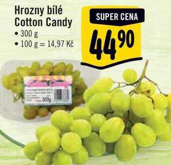 Hrozny bílé cotton candy • 300 g