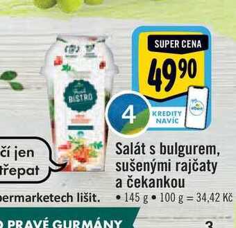 Salát s bulgurem, sušenými rajčaty a čekankou 145 g