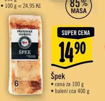 Špek cena za 100 g