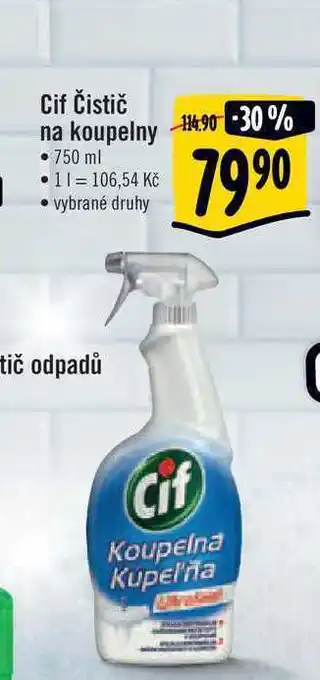 Albert Cif čistič na koupelny 750 ml nabídka