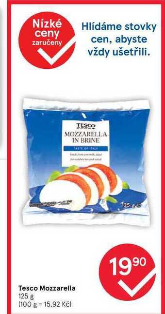 Tesco Tesco mozzarella 125 g nabídka