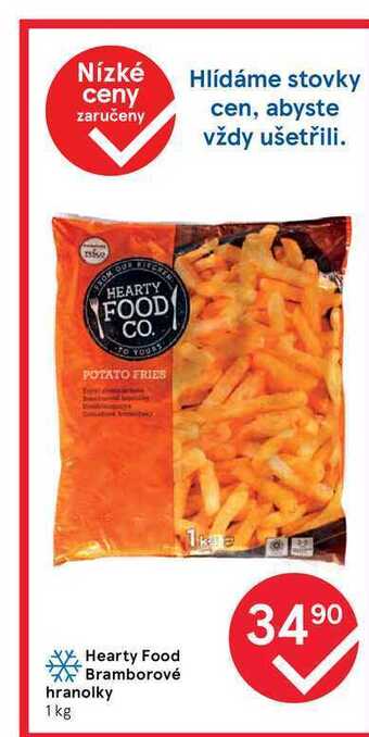 Tesco Hearty food bramborové hranolky 1 kg nabídka