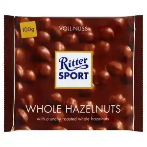 Tesco Ritter sport mléčná čokoláda s celými praženými jádry lískových ořechů 100g nabídka