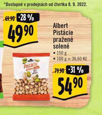Jip Albert pistácie pražené solené nabídka