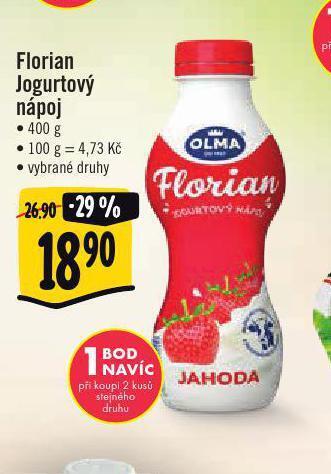 Jip Florian jogurtový nápoj nabídka