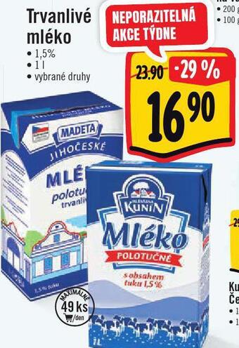 Jip Trvanlivé mléko 1,5% nabídka