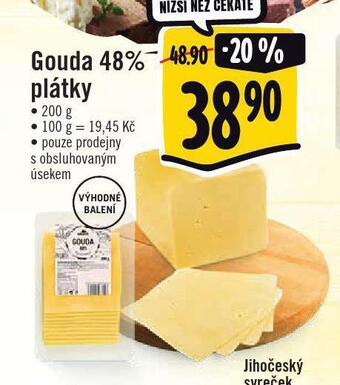 Jip Gouda 48% plátky nabídka