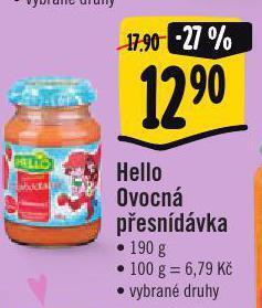 Jip Hello ovocná přesnídávka nabídka