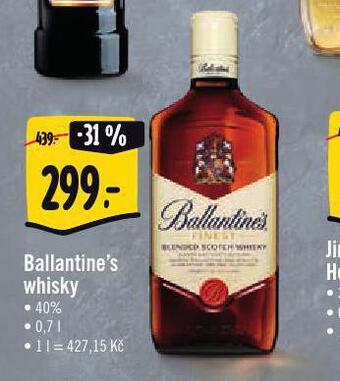 Jip Ballantine´s whisky nabídka