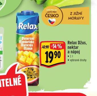 Jip Relax džus, nektar a nápoj nabídka