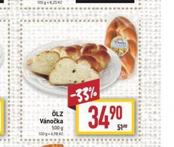 Billa Ölz vánočka nabídka