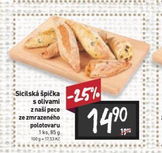 Billa Sicilská špička s olivami nabídka