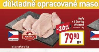 Billa Kuře + 2 čtvrtky nabídka