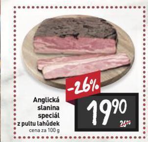 Billa Anglická slanina speciál nabídka