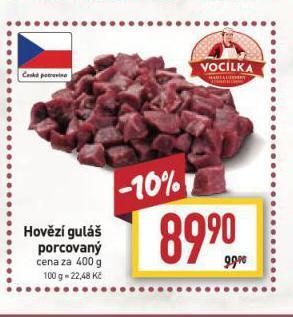 Billa Hovězí guláš porcovaný nabídka