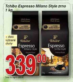 Hruška Tchibo espresso milano style zrno 1 kg nabídka
