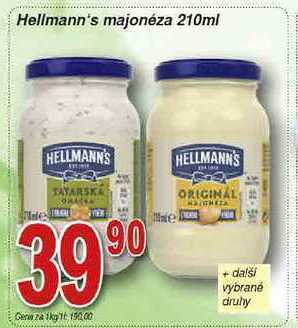 Hruška Hellmann's majonéza 210ml nabídka