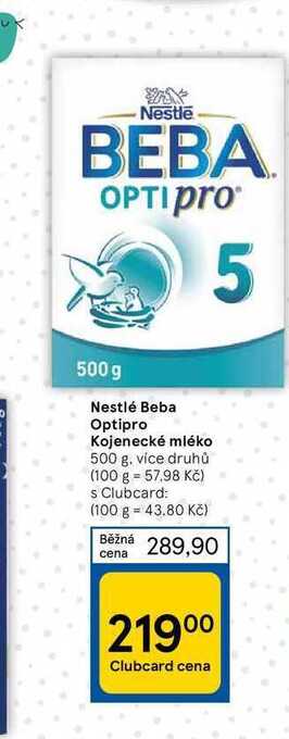 Tesco Nestlé beba optipro kojenecké mléko 500 g nabídka