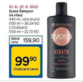 Tesco Syoss šampon na vlasy 440 ml nabídka