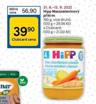 Tesco Hipp masozeleninový příkrm 190 g nabídka