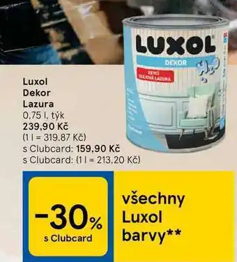 Tesco Luxol dekor lazura 0.75 1 nabídka