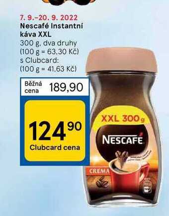 Tesco Nescafé instantní káva xxl 300 g nabídka