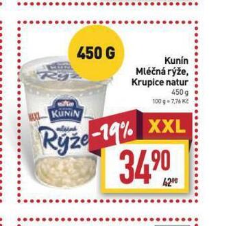 Billa Kunín krupice natur nabídka
